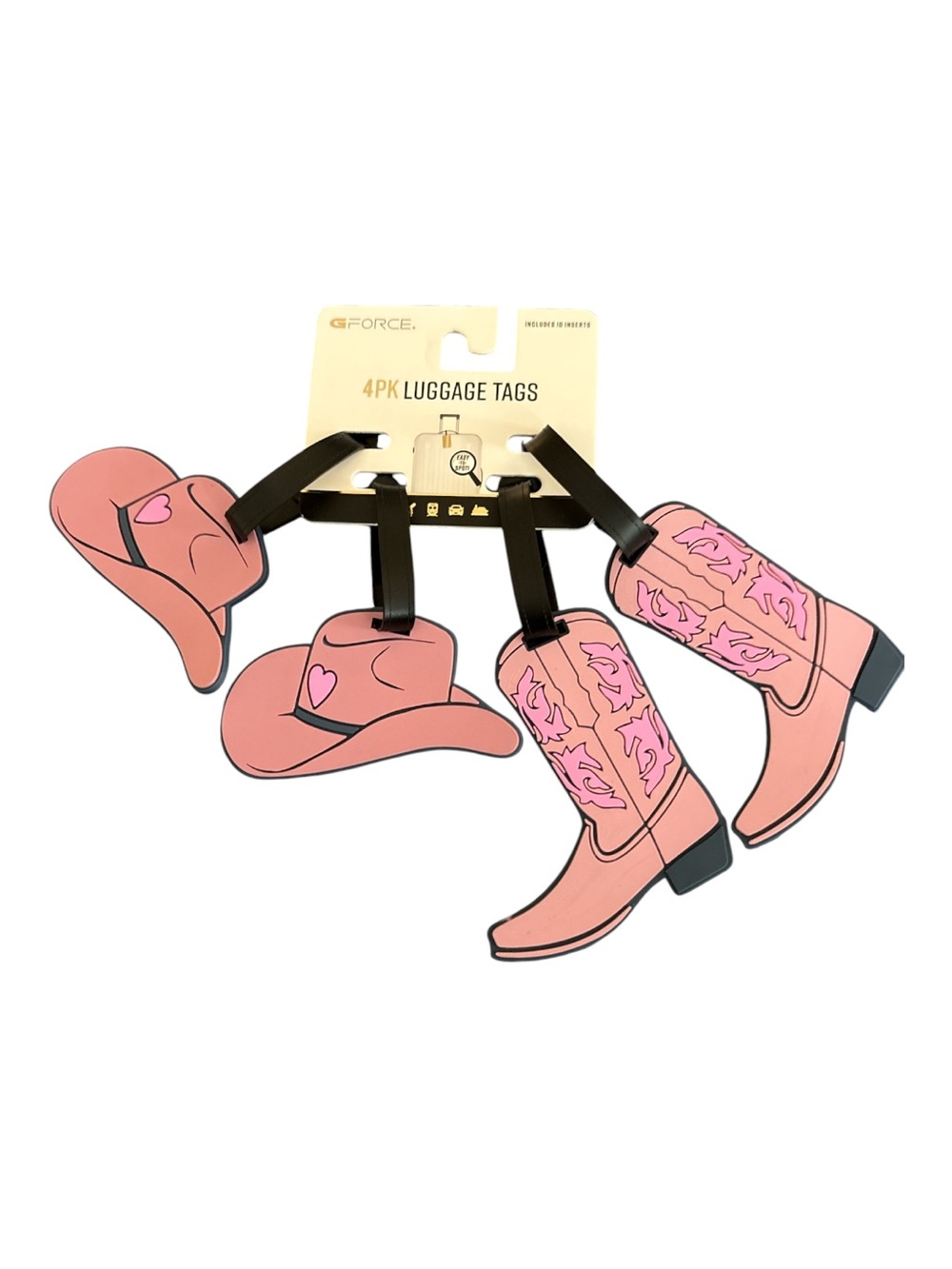 G/FORCE PINK COWGIRL LUGGAGE TAGS YOU’LL SPOT YOUR BAG EVERY TIME YEE HAW!